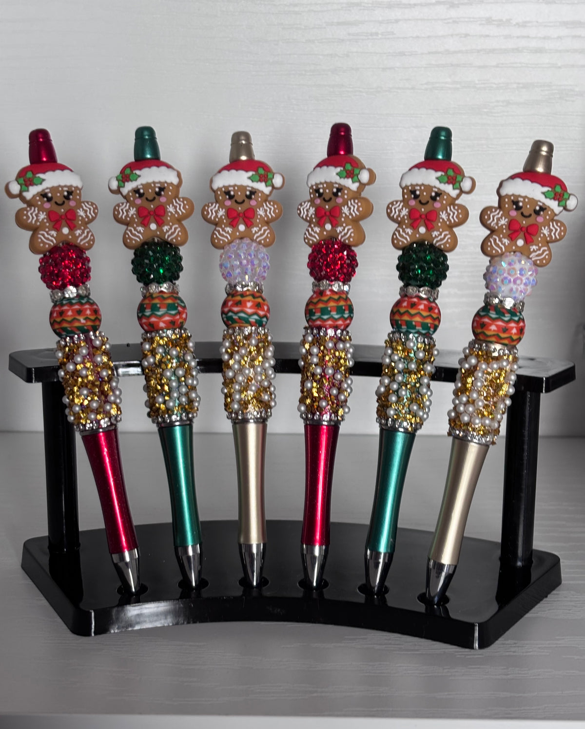 Gingerbread Man Beaded Pens