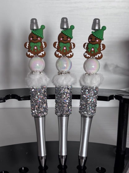 Gingerbread Man Beaded pens Available