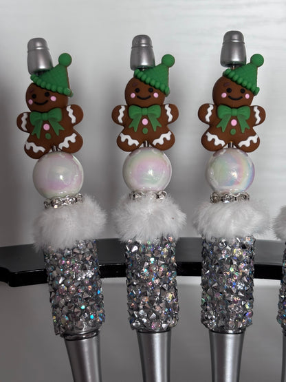Gingerbread Man Beaded pens Available