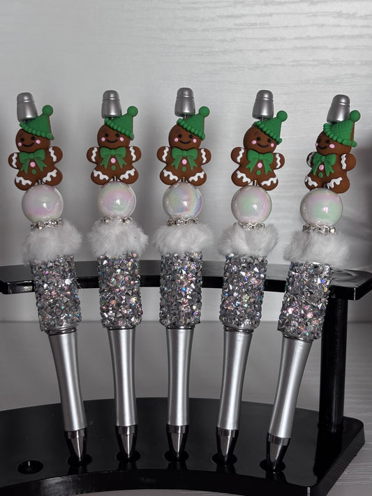 Gingerbread Man Beaded pens Available