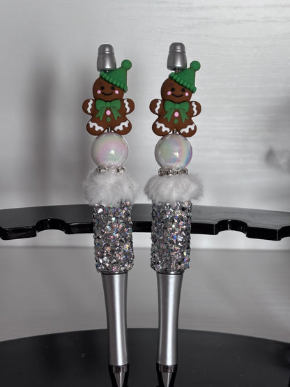 Gingerbread Man Beaded pens Available