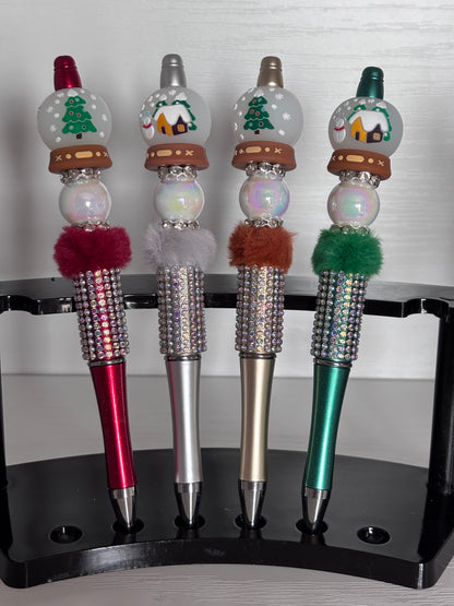 Snow Globe Beaded Pens