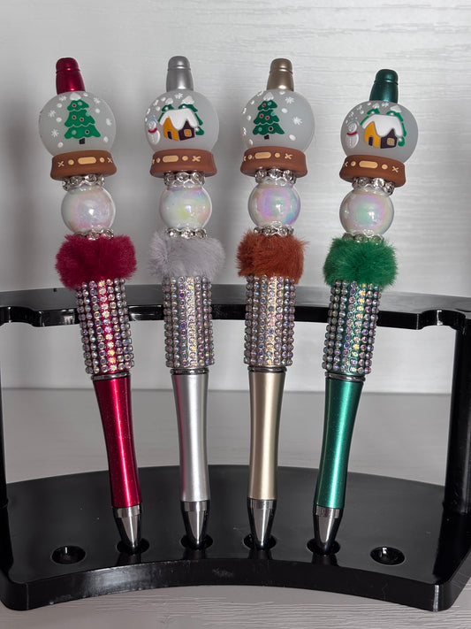 Snow Globe Beaded Pens